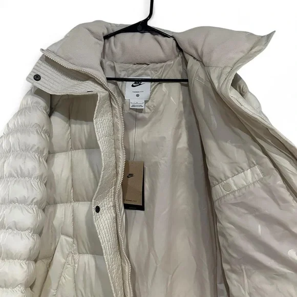 Nike Puffer Primaloft Thermal Oversized Parka - NWT Large Ivory - Picture 7 of 10